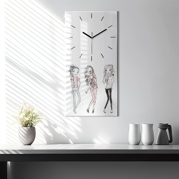 Modern vertical wall clock Women's fashion
