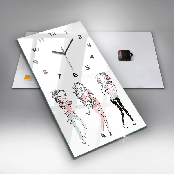 Modern vertical wall clock Women's fashion