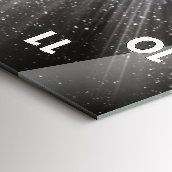 Modern vertical wall clock Earth Moon Sun