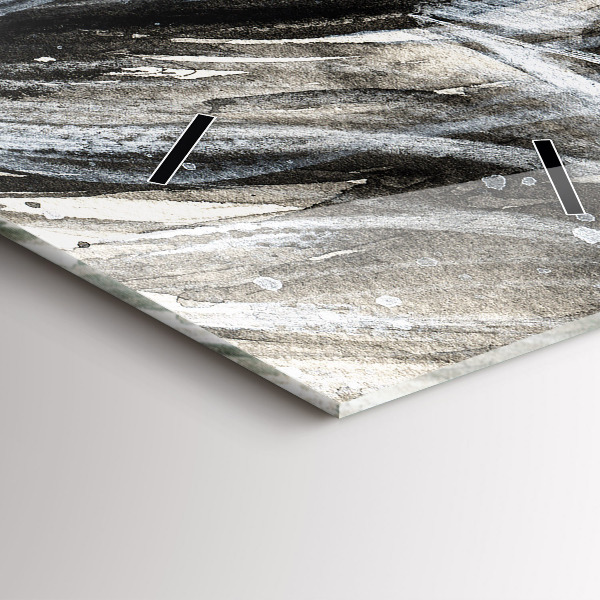 Modern vertical wall clock Painted portrait