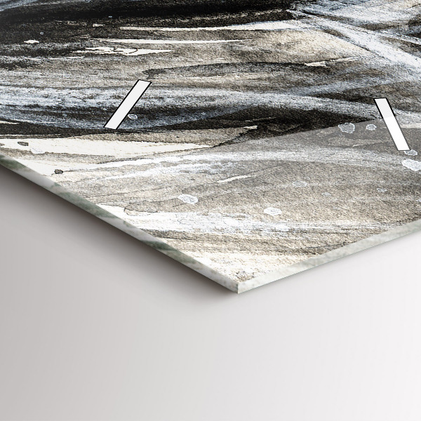 Modern vertical wall clock Painted portrait