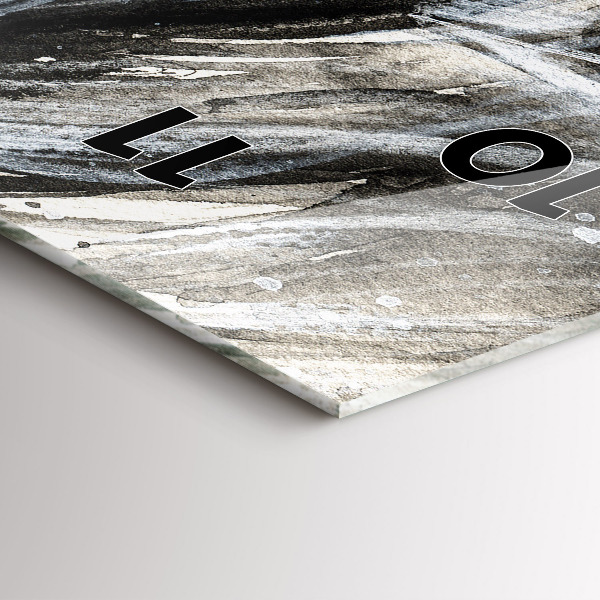 Modern vertical wall clock Painted portrait