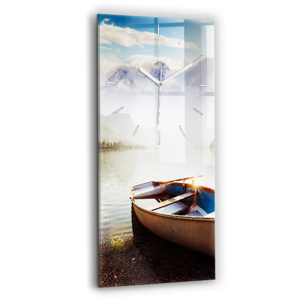 Modern vertical wall clock Lake view