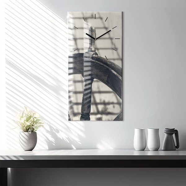 Modern vertical wall clock Ancient ship