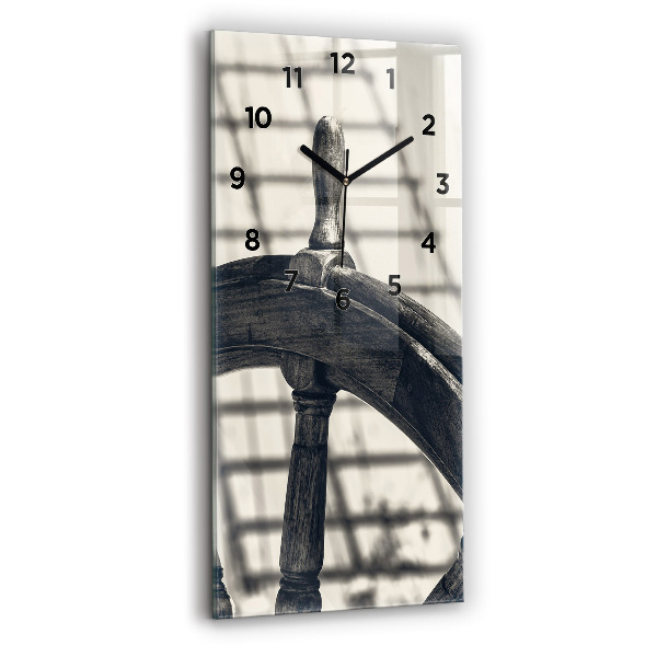 Modern vertical wall clock Ancient ship