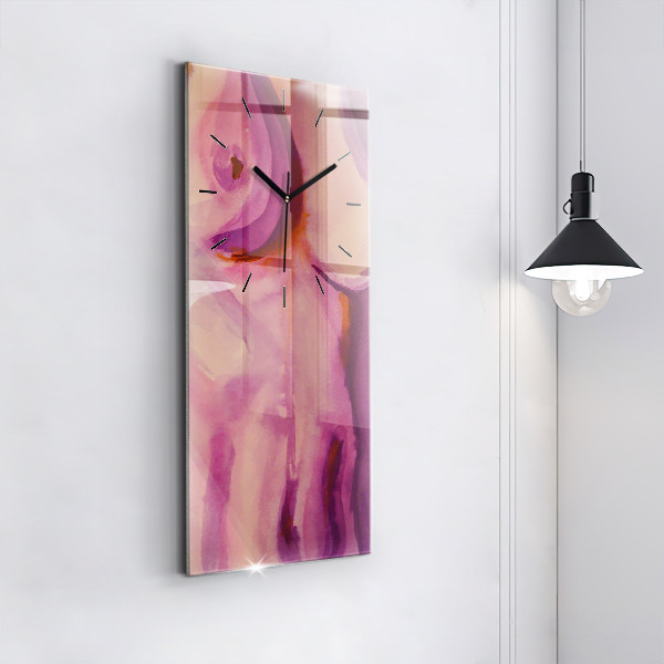 Modern vertical wall clock Painting Women