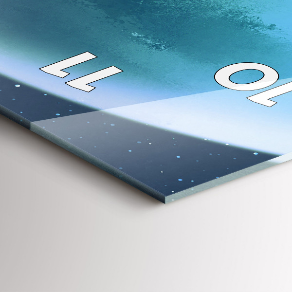 Modern vertical wall clock Man in the moon