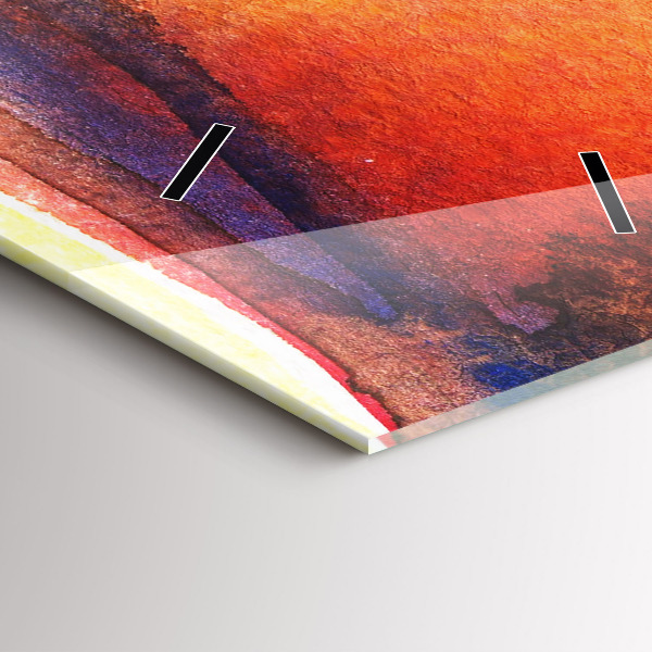 Modern vertical wall clock Woman in a hat