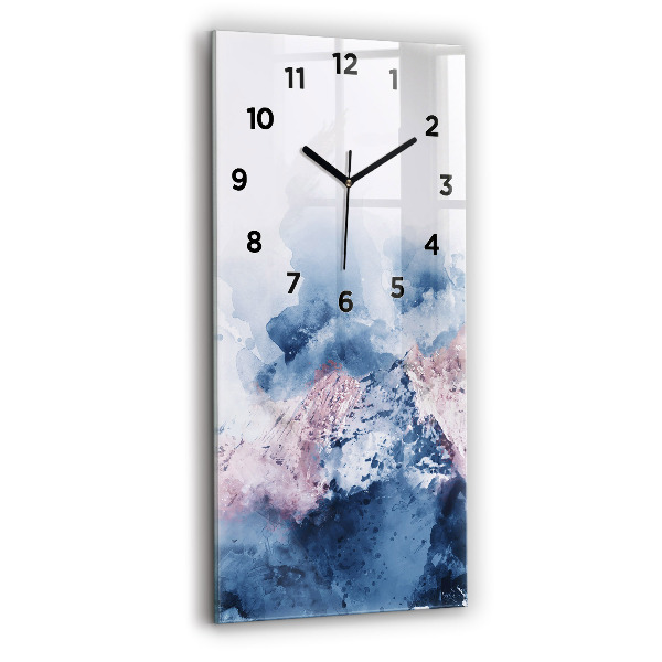 Modern vertical wall clock Abstract mountain ranges
