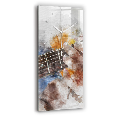 Modern vertical wall clock Guitar Graphics