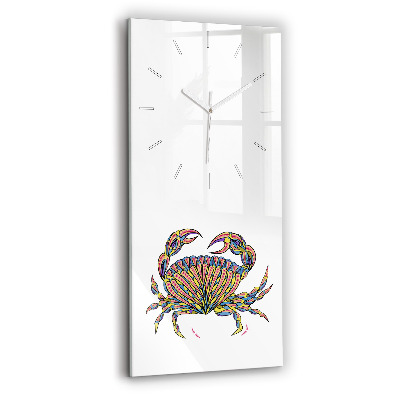 Modern vertical wall clock Ethnic crab