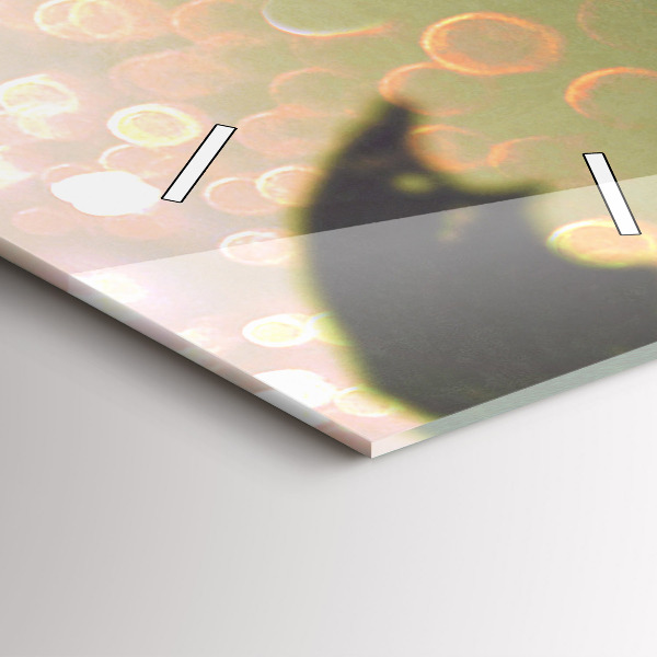 Modern vertical wall clock People with umbrellas