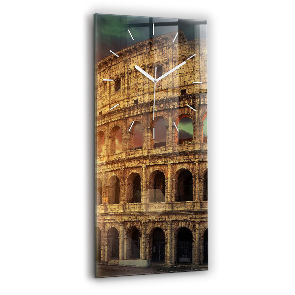 Modern vertical wall clock Roman Colosseum