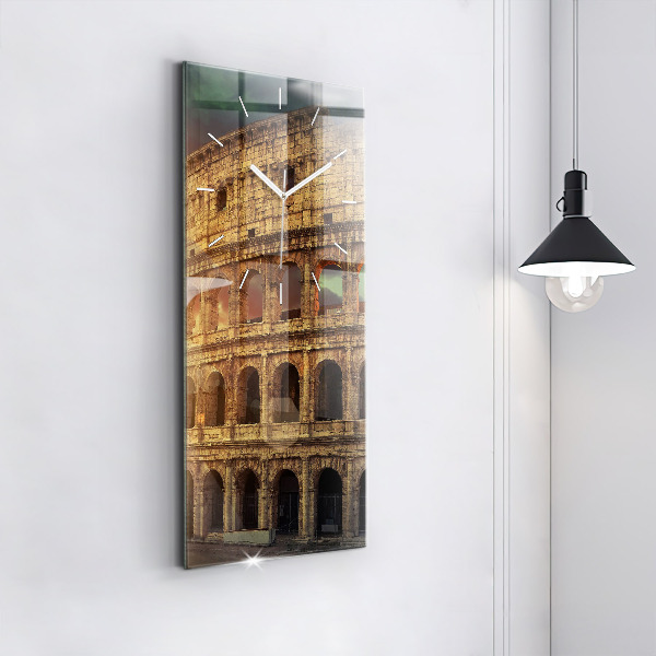 Modern vertical wall clock Roman Colosseum