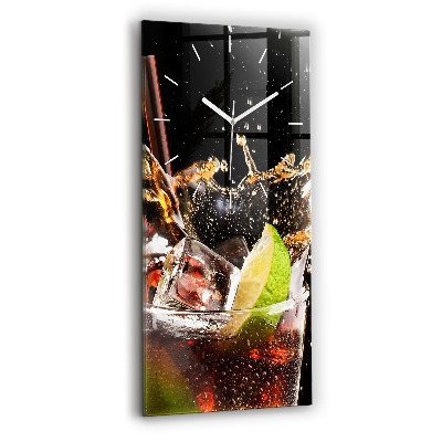 Modern vertical wall clock Drink with ice