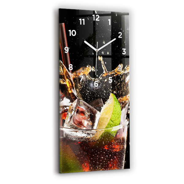 Modern vertical wall clock Drink with ice