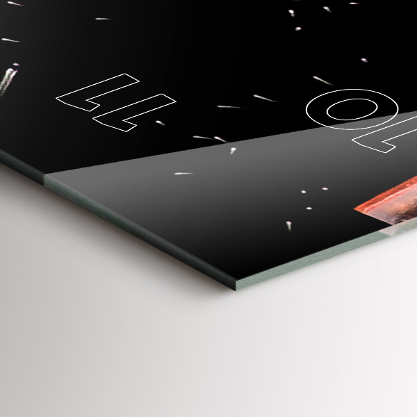 Modern vertical wall clock Drink with ice