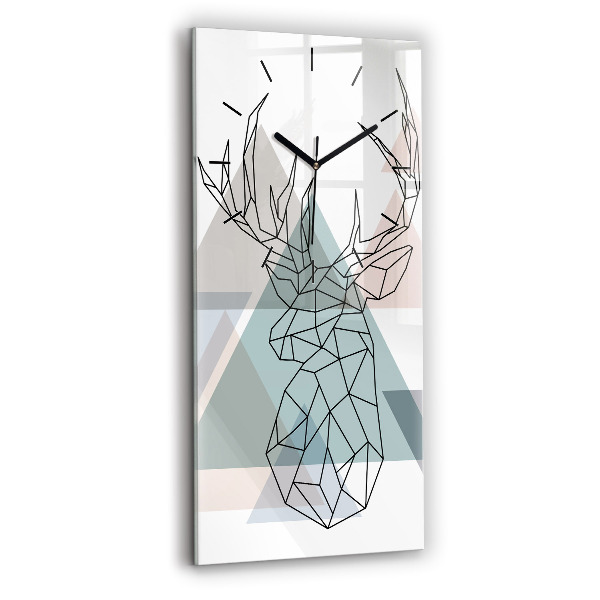 Modern vertical wall clock Reindeer Scandinavian style