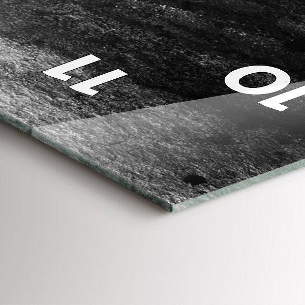 Modern vertical wall clock Woman in a hat