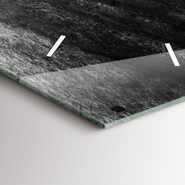 Modern vertical wall clock Woman in a hat