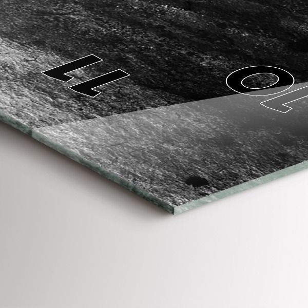 Modern vertical wall clock Woman in a hat