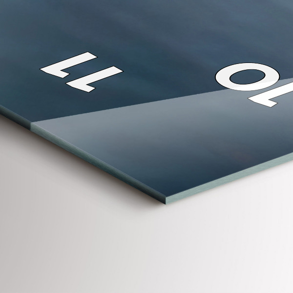 Modern vertical wall clock Man on a motorcycle