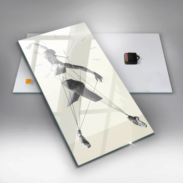 Modern vertical wall clock Abstract woman dancer