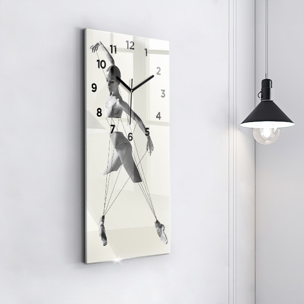 Modern vertical wall clock Abstract woman dancer