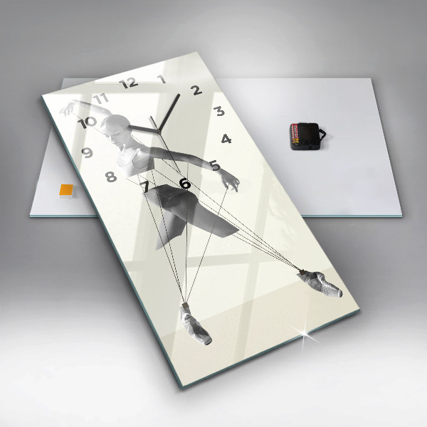 Modern vertical wall clock Abstract woman dancer