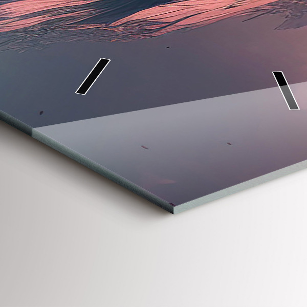 Modern vertical wall clock Magical forest and mountains