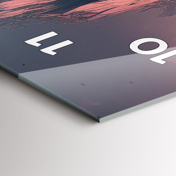 Modern vertical wall clock Magical forest and mountains