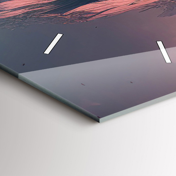 Modern vertical wall clock Magical forest and mountains