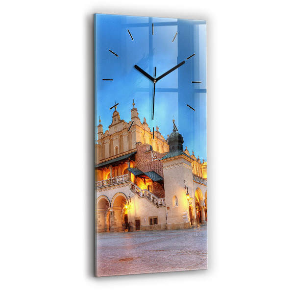 Modern vertical wall clock Main Market Square in Krakow