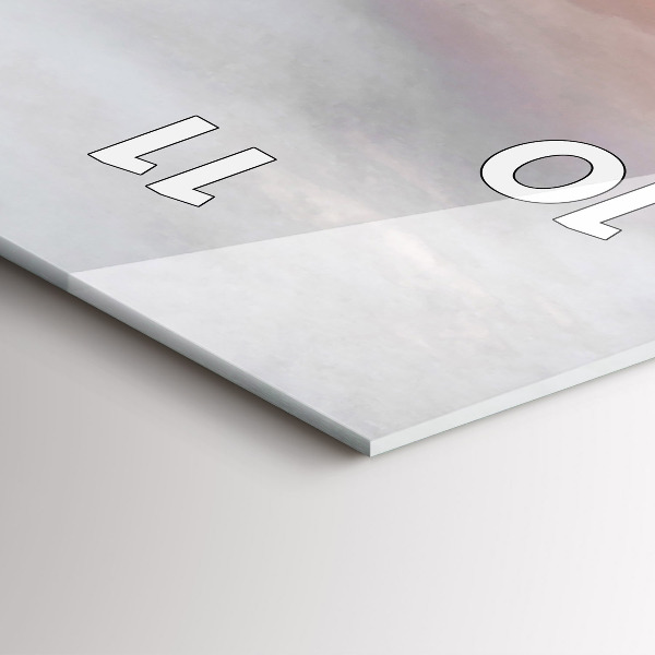 Modern vertical wall clock Cities at sunset