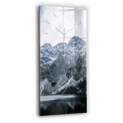 Modern vertical wall clock Morskie Oko in the Tatra Mountains