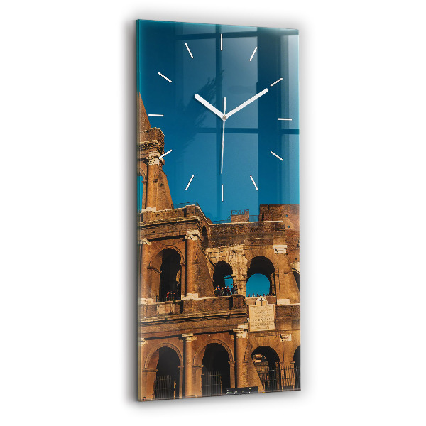 Modern vertical wall clock The Colosseum in Italy