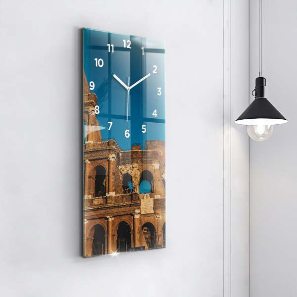 Modern vertical wall clock The Colosseum in Italy