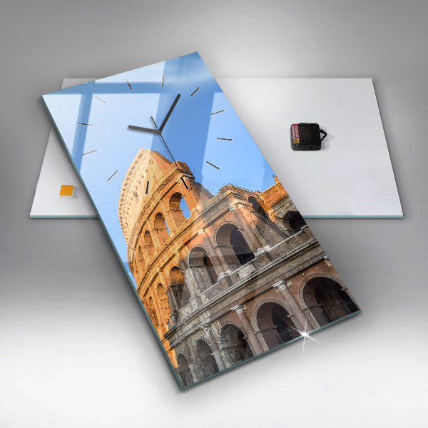 Modern vertical wall clock Colosseum in Rome