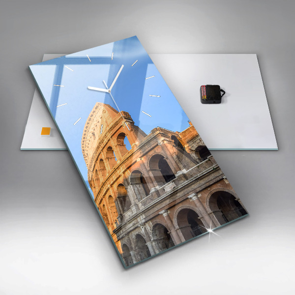 Modern vertical wall clock Colosseum in Rome