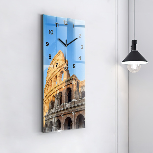 Modern vertical wall clock Colosseum in Rome