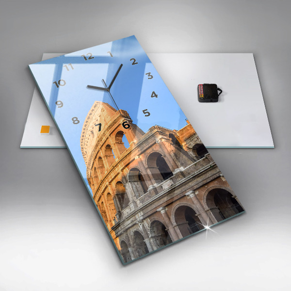 Modern vertical wall clock Colosseum in Rome