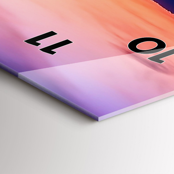 Modern vertical wall clock The inscription Memories