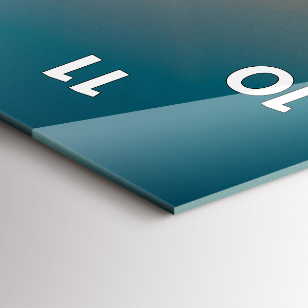 Modern vertical wall clock Sunrise landscape