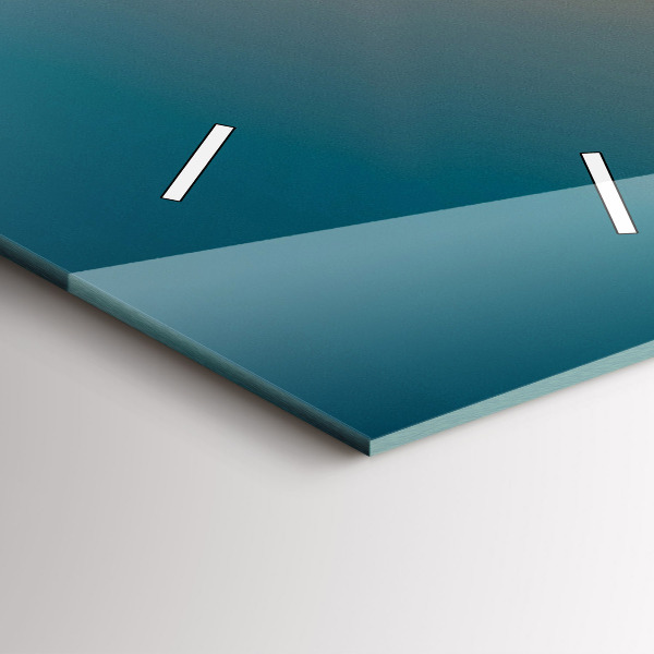 Modern vertical wall clock Sunrise landscape