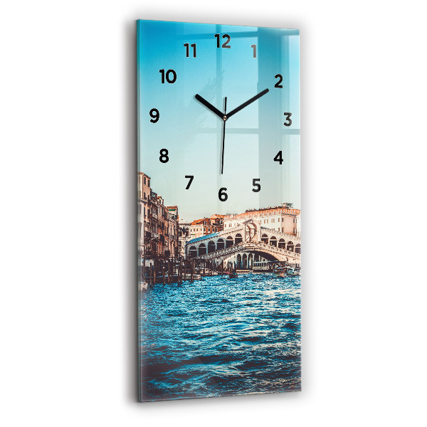 Modern vertical wall clock Rialto Bridge in Venice