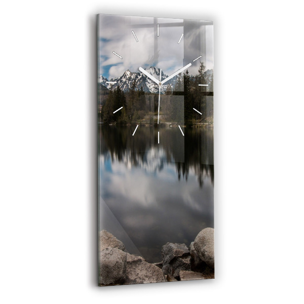 Modern vertical wall clock High Tatras in Slovakia