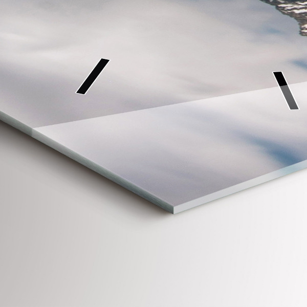 Modern vertical wall clock High Tatras in Slovakia