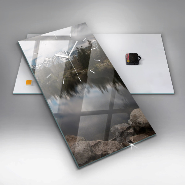 Modern vertical wall clock High Tatras in Slovakia