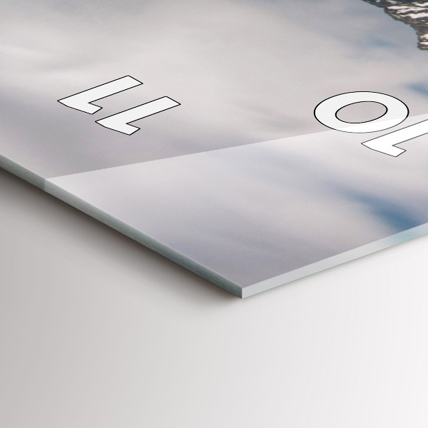 Modern vertical wall clock High Tatras in Slovakia