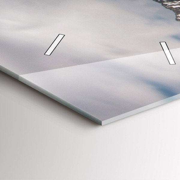 Modern vertical wall clock High Tatras in Slovakia